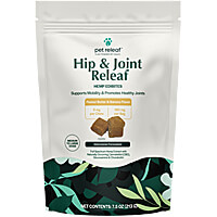 Pet Releaf Hip & Joint Releaf Hemp Edibites for Medium to Large Dogs - Peanut Butter & Banana