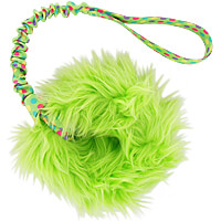 Tribble Trouble Ring with Bungee Handle - Lime Dots & Lime