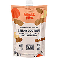 West Paw Creamy Dog Treat - Mixed Nut Butter, Sweet Potato, Chia & Cinnamon, 6.2 oz.