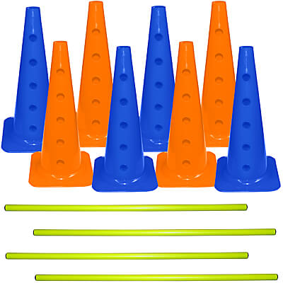 BUNDLE DEAL: Dog Agility Hurdle or Cavaletti Set - 8 Cones and 4 Poles