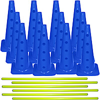 BUNDLE DEAL: Dog Agility Hurdle or Cavaletti Set - 12 Cones and 6 Poles