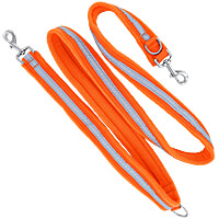 eDog Double-Connection Hi Vis Fleece Training Leash - 64"