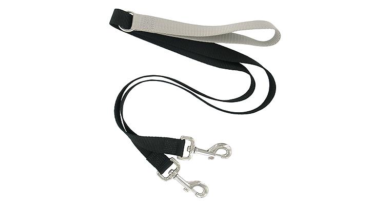 dog leash with two clips