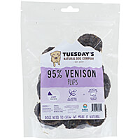 Tuesday's Natural Dog Company Flips - Venison, 8.5 oz.