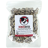 Bonus Bites Training Treats - Diced Chicken Gizzards, 4 oz.