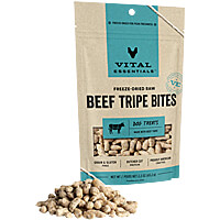 Vital Essentials Freeze-Dried Raw Treats - Beef Tripe Bites, 2.3 oz.
