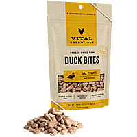 Vital Essentials Freeze-Dried Raw Treats - Duck Bites, 2 oz.