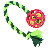 Beanie Braided Hol-ee Roller Fleece Tugs with a Squeaker Ball