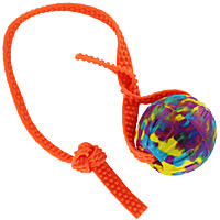 Color Splash EVA Foam Ball with Biothane Handle - Large