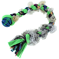 TugAway Fleece & Fur Tug with Small Spiral Ball Tug
