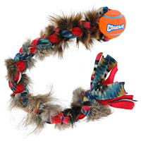 TugAway Fleece & Fur Mini Ball Tug
