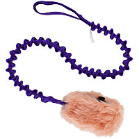 Doggie-Zen Bungee Crinkle-n-Treat Chaser Tug with Faux Fur