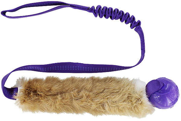 Doggie-Zen Bungee Rabbit Chaser with Kong Squeezz Ball