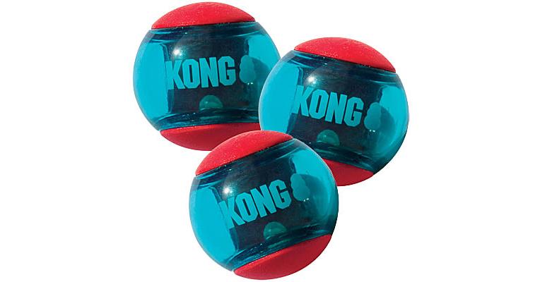 kong squeezz action ball 3 pack