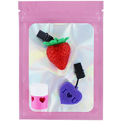 Nose Work Valentine Pack 1 - Strawberry & Conversation Heart Hanging Hides & Heart Mini Cylinder