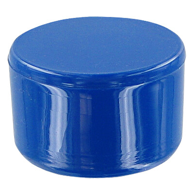 1 in. External PVC Flat End Caps, Furniture Grade - Blue
