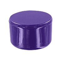 1" External PVC Flat End Caps, Furniture Grade - Purple