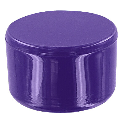 1 in. External PVC Flat End Caps, Furniture Grade - Purple
