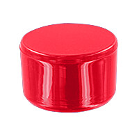 1" External PVC Flat End Caps, Furniture Grade - Red