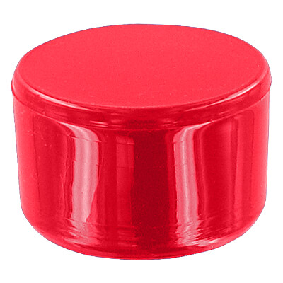 1 in. External PVC Flat End Caps, Furniture Grade - Red