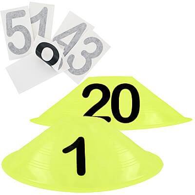 BUNDLE DEAL: 20-Obstacle Number Set - Disc Cones