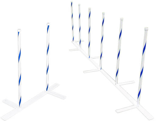 BUNDLE DEAL: 2x2 Complete Weave Pole Training Setup - 12 Poles