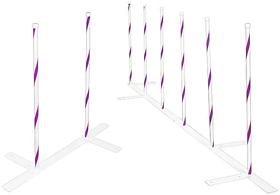 BUNDLE DEAL: 2x2 Complete Weave Pole Training Setup, 22 in. or 24 in. Spacing - 12 Poles