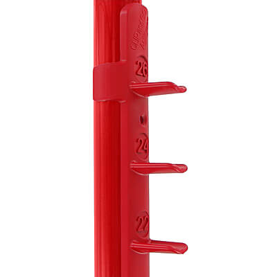 Red strip on red PVC