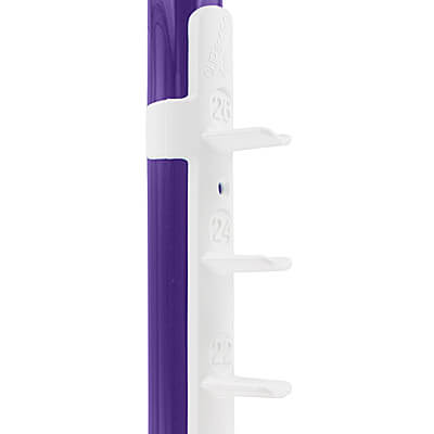 White strip on purple PVC