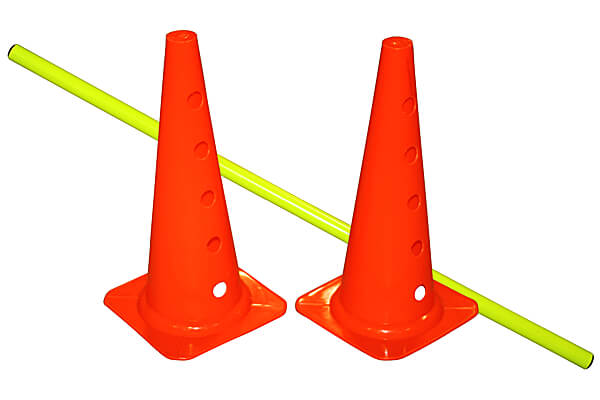 You need 2 hurdle cones and 1 bar to make 1 cavaletti or hurdle