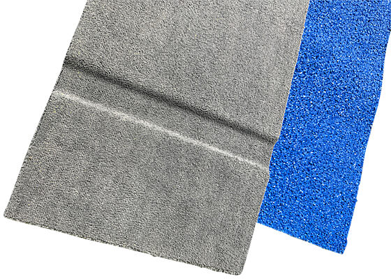 Rubber on top of the mat, fabric on bottom