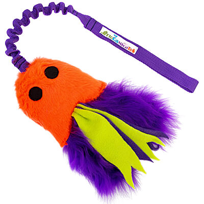 Orange head with purple legs