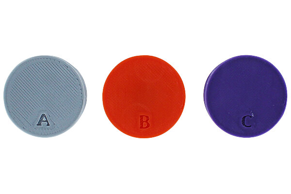 Optional letter on bottom to identify odor