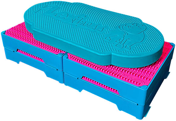 4 FlexBlox with SensiMats on top and a TwinDisc