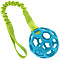 Bungee tug attached to a toy (not included)