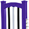 Purple with black & white bars