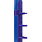 Purple strip on blue PVC